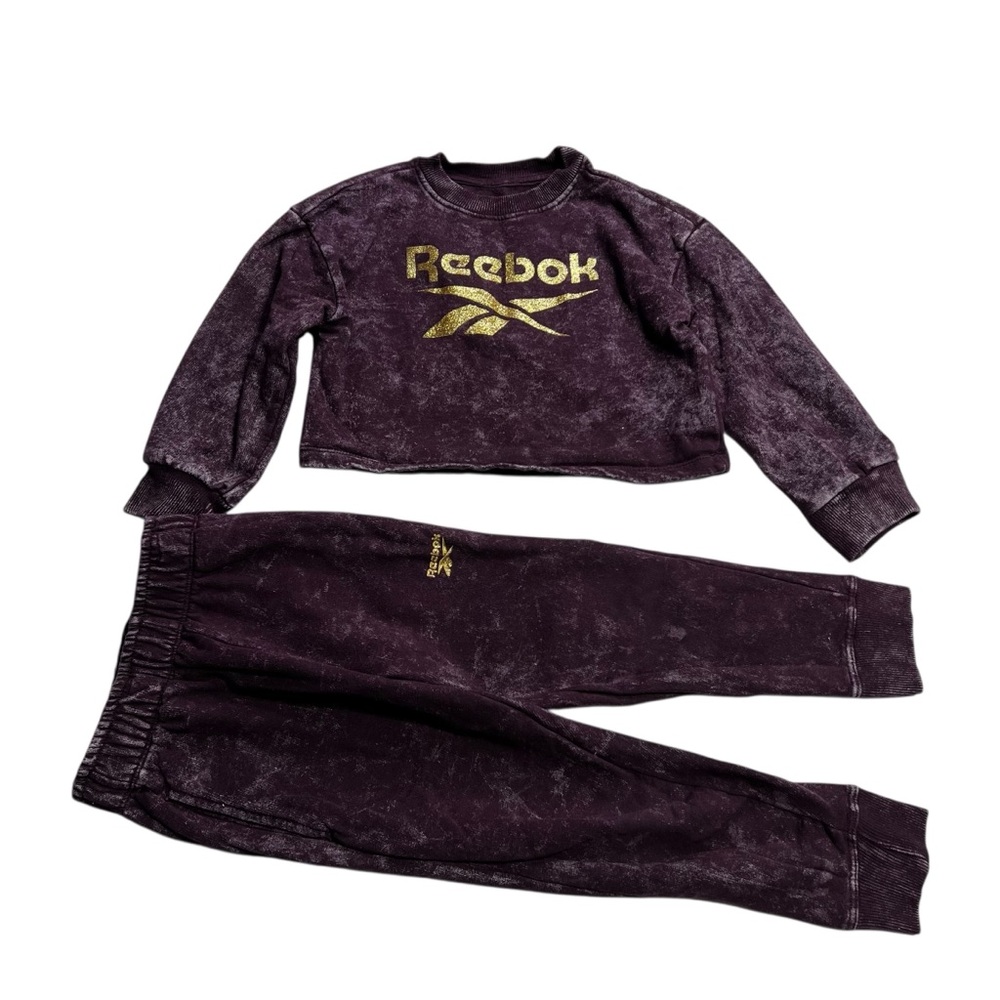 Reebok Maroon and Gold Logo Apparel matching set crew neck sweatshirt joggers